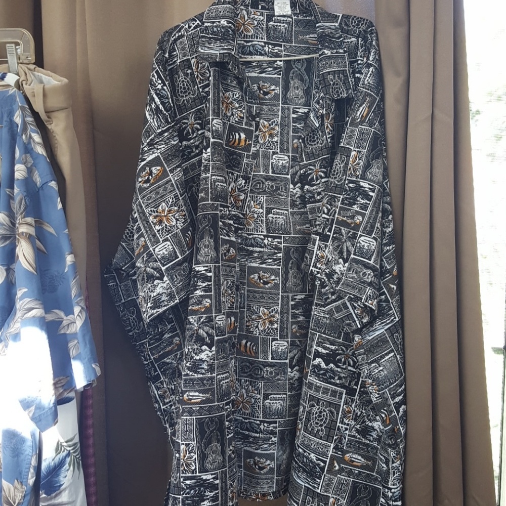 Creations mens silky shirt, size xxl, pocket